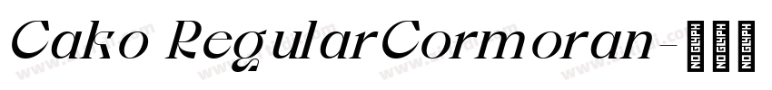 Cako RegularCormoran字体转换